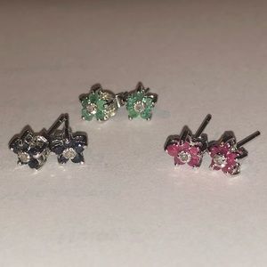 Sterling Silver Flower Earings